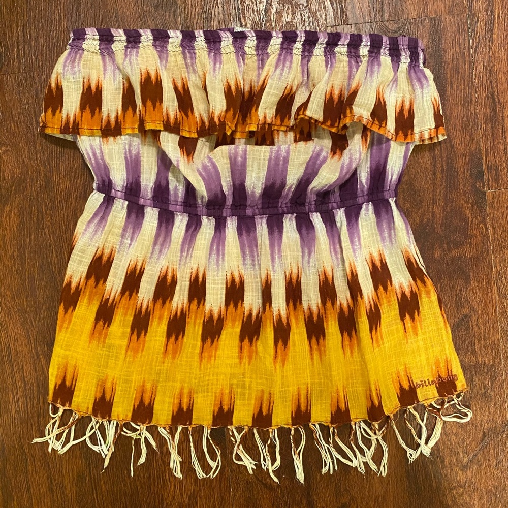 Billabong fringy & off the shoulder shirt